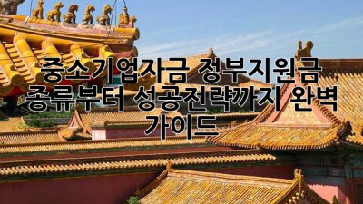 중소기업자금, 정부지원금 종류부터 성공전략까지💰 완벽 가이드!