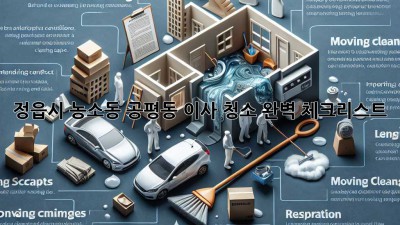 정읍시 농소동, 공평동 이사 청소 완벽 체크리스트!